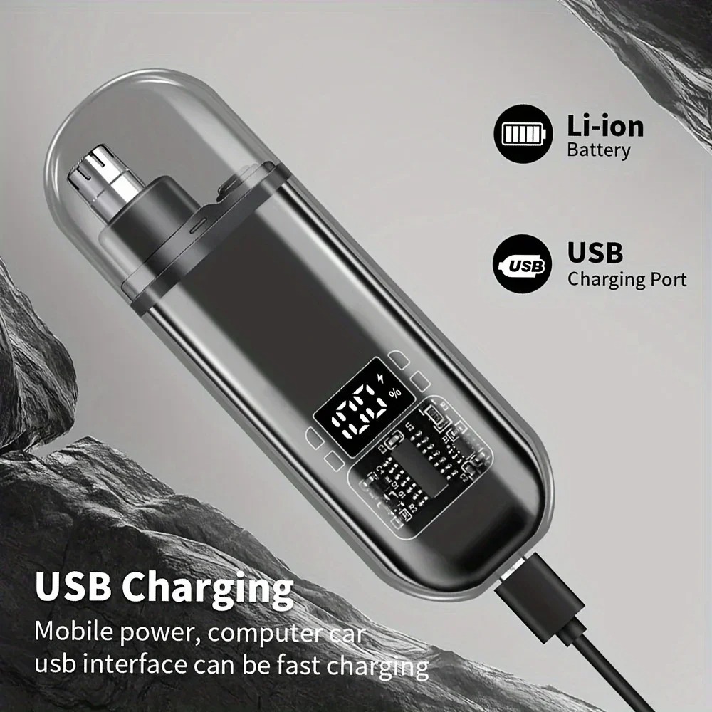 Mens Grooming Travel Kit - Erkekler için USB ile Şarj Edilebilen,