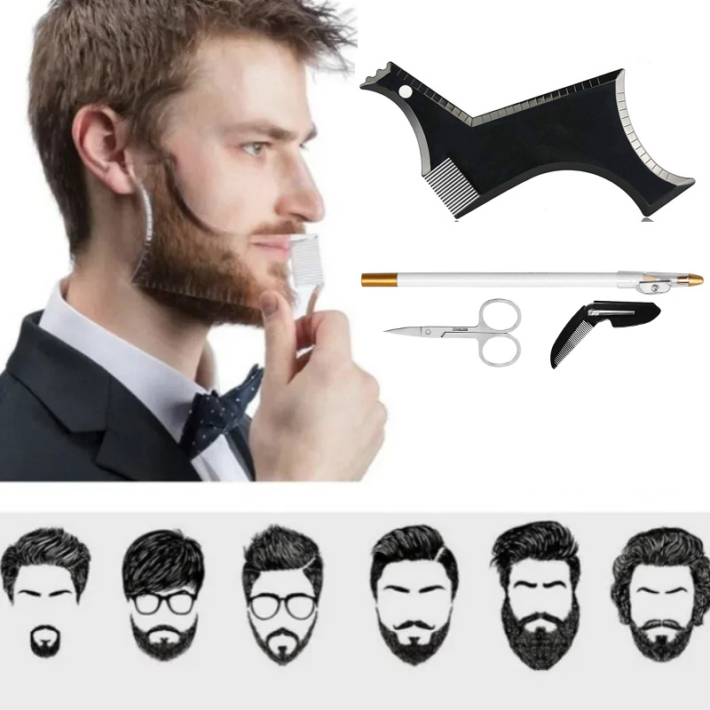 Beard Trimmer - 4 Parça Sakal Şekillendirme Seti Çok