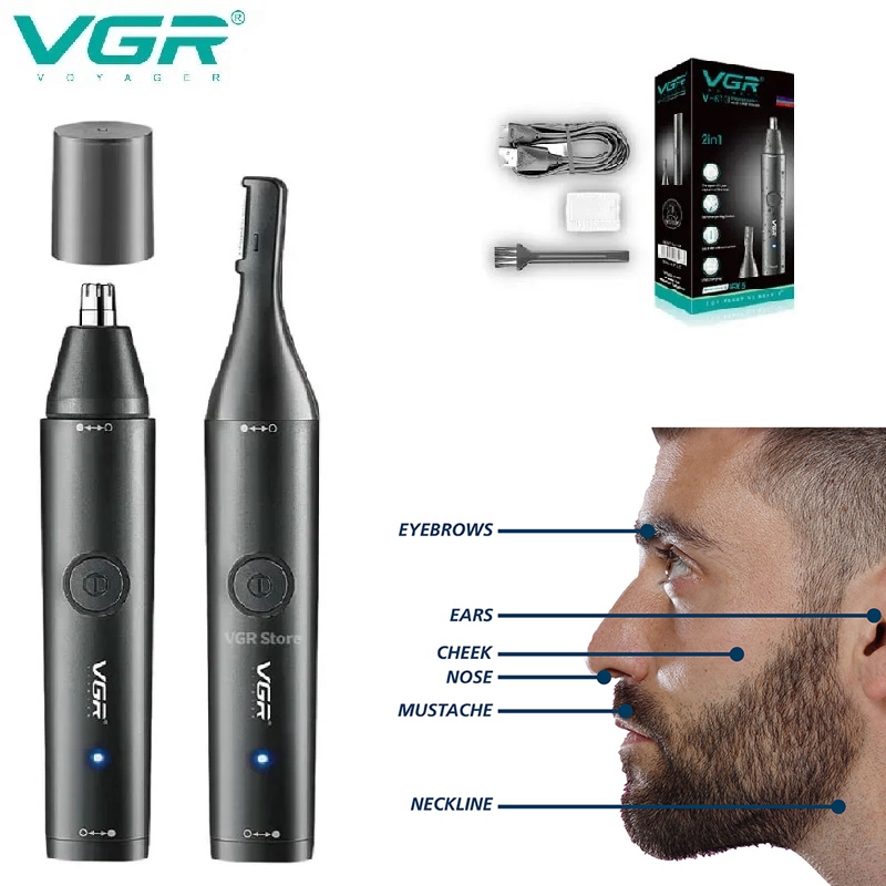 Nose Trimmer - VGR Yıkanabilir Burun Kılı Düzeltici Sakal