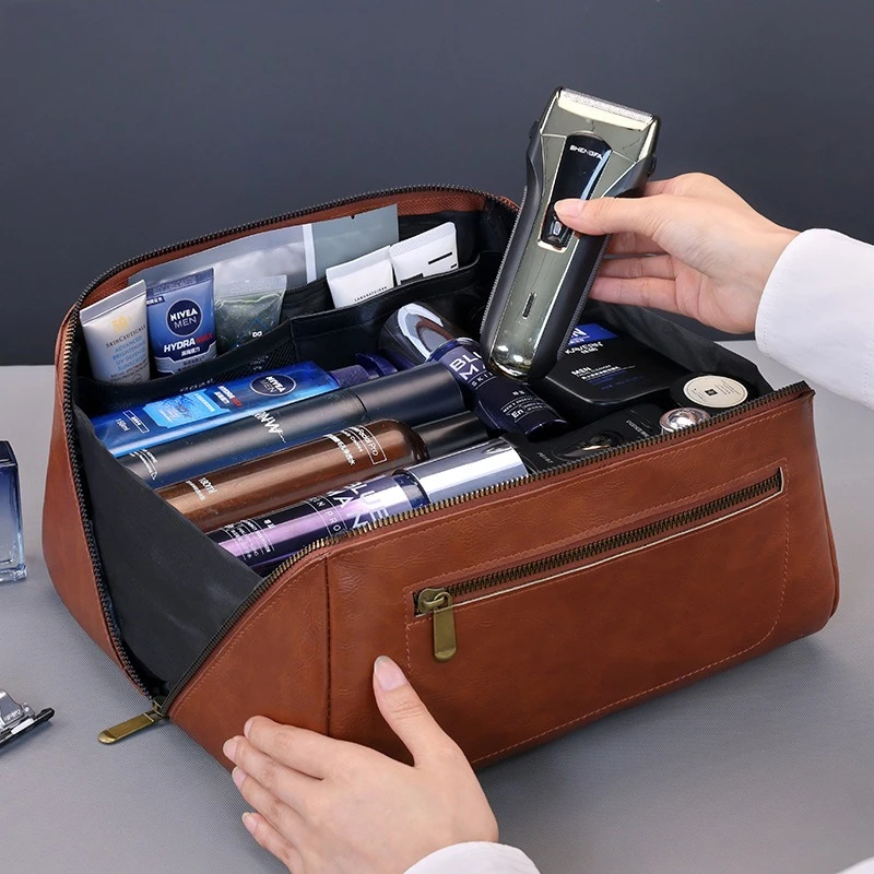 Erkekler için Vintage PU Seyah - Mens Grooming Travel Kit incelemesi ve fiyatı