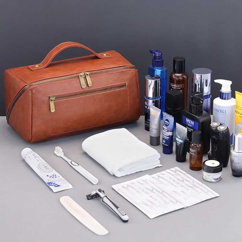 Erkekler için Vintage PU Seyah - Mens Grooming Travel Kit incelemesi ve fiyatı
